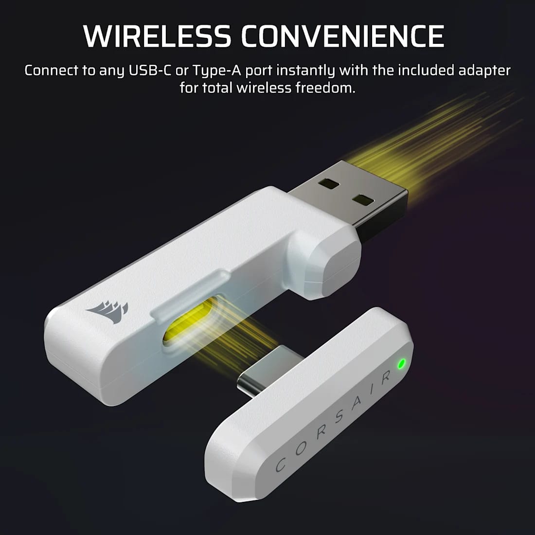Casti Gaming CORSAIR HS35 V3 Wireless Alb CA-9011411-WW - imagine 4
