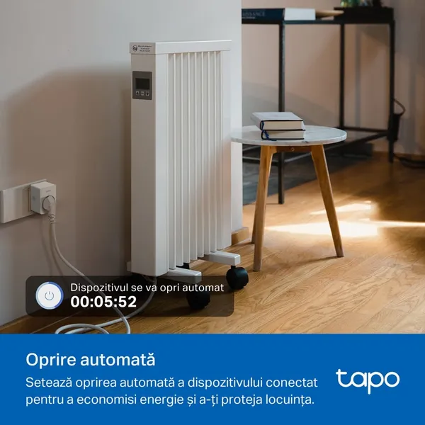 Priză inteligentă TP-LINK Tapo P100M Matter WiFi Alb - imagine 4