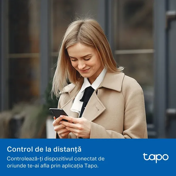 Priză inteligentă TP-LINK Tapo P100M Matter WiFi Alb - imagine 7