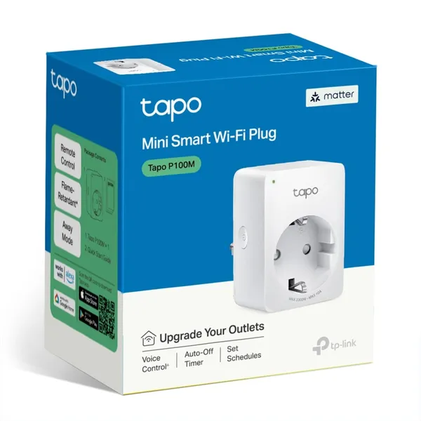 Priză inteligentă TP-LINK Tapo P100M Matter WiFi Alb - imagine 9
