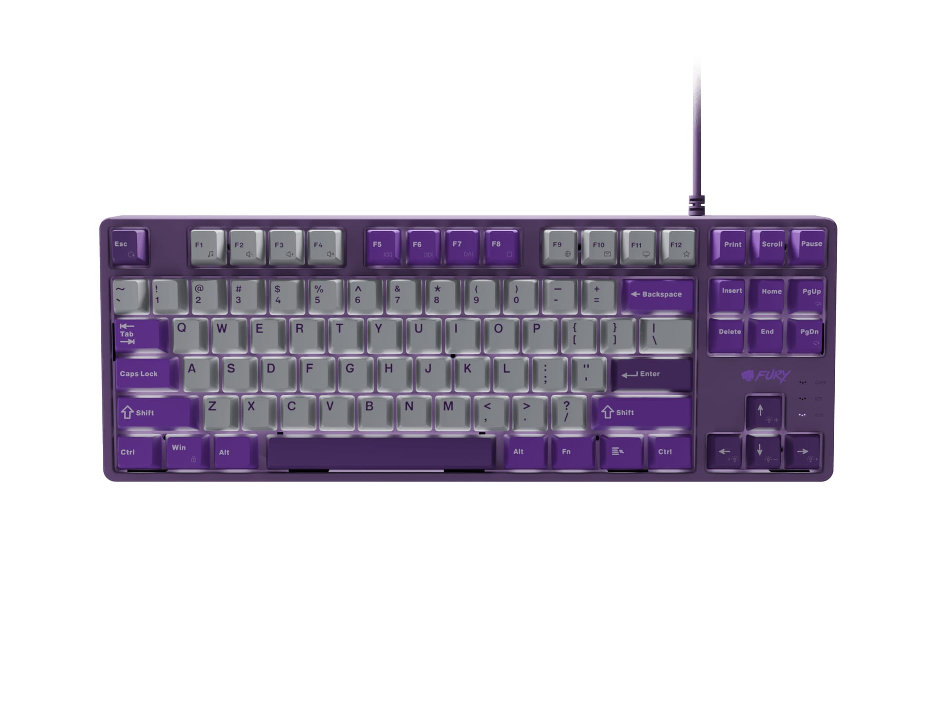 Tastatură Mecanică FURY Kanabo K2 Gaming TKL USB Gri-Violet