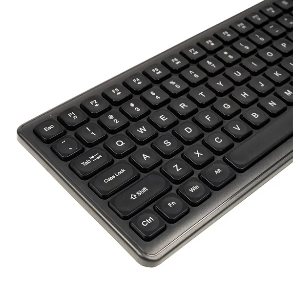 Tastatură SPACER Low Profile USB 104 Taste Silențioasă Negru - imagine 2