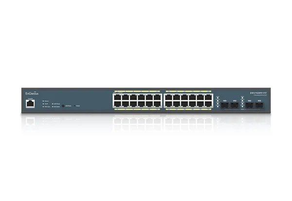 Switch Ethernet ENGENIUS EWS7928FP-FIT PoE 24 Porturi GbE + 4 SFP - imagine 2
