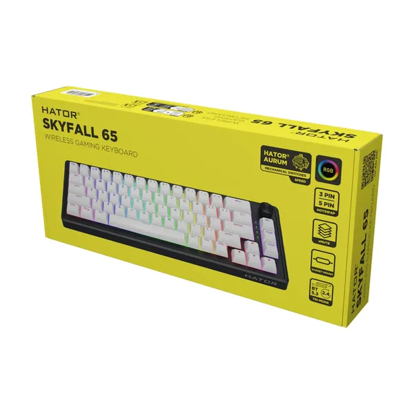 Tastatură Gaming HATOR Skyfall Wireless 65 Mecanică RGB - imagine 7
