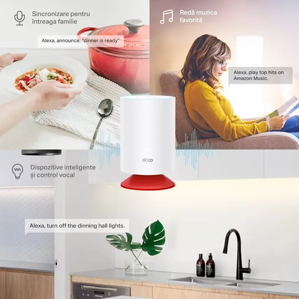 Sistem Mesh WiFi TP-LINK Deco Voice X20 AX1800 2-pack - imagine 3