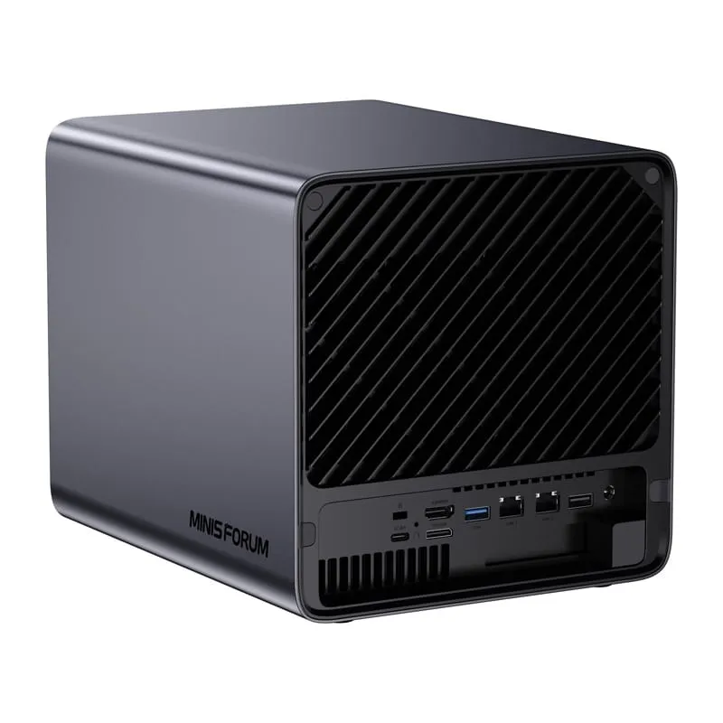 Mini PC MINIS FORUM NAS N5 Pro AMD Ryzen AI 9 HX Pro 370 32GB 128GB - imagine 3