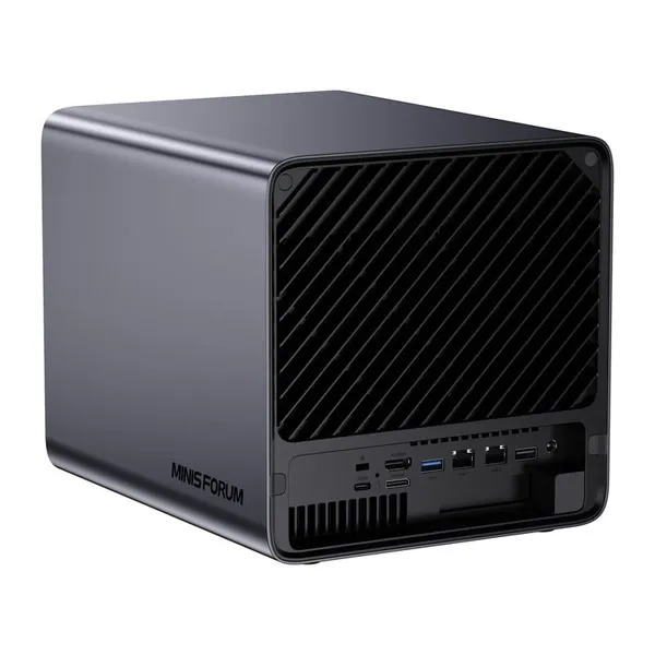 Mini PC MINIS FORUM NAS N5 Pro AMD Ryzen AI 9 HX Pro 370 32GB 128GB - imagine 3