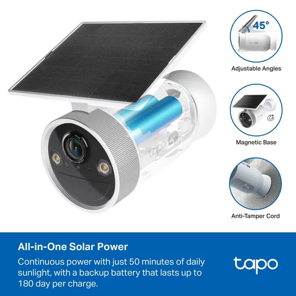 Cameră de supraveghere TP-LINK TAPO C465 4K QHD Solar - imagine 4