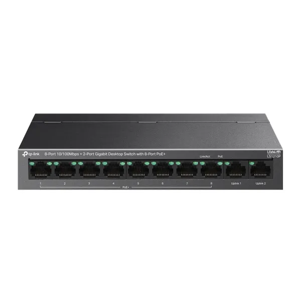Switch TP-LINK LS1210P 8 Porturi PoE+ 2 Porturi Gigabit Desktop