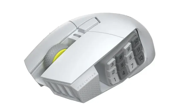 Mouse Gaming CORSAIR Scimitar Elite Wireless SE Alb 33000 DPI - imagine 2