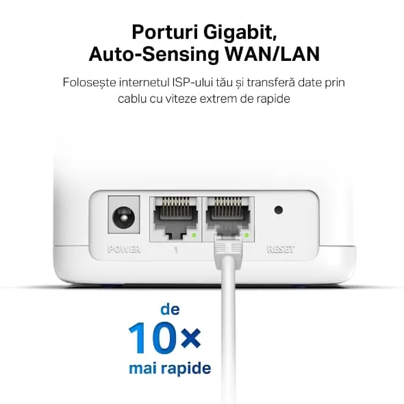 Sistem Mesh Wi-Fi MERCUSYS Halo H30G AC1300 Dual-Band Gigabit 3-Pack - imagine 9