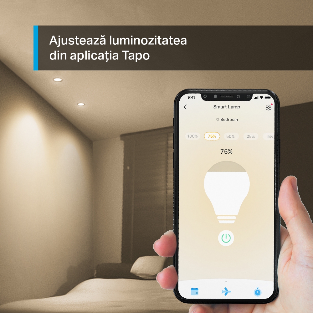 Set 4 Spoturi Smart TP-LINK TAPO L610 Wi-Fi GU10 - imagine 3
