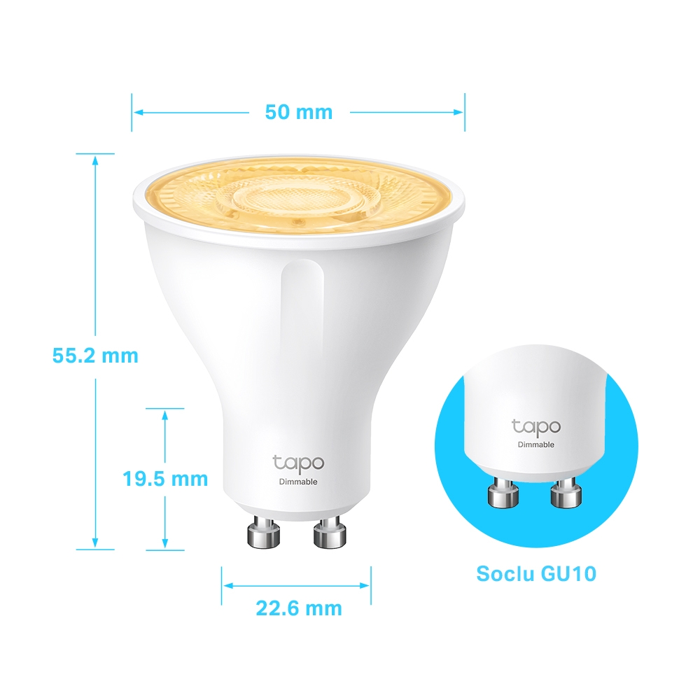 Set 4 Spoturi Smart TP-LINK TAPO L610 Wi-Fi GU10 - imagine 6