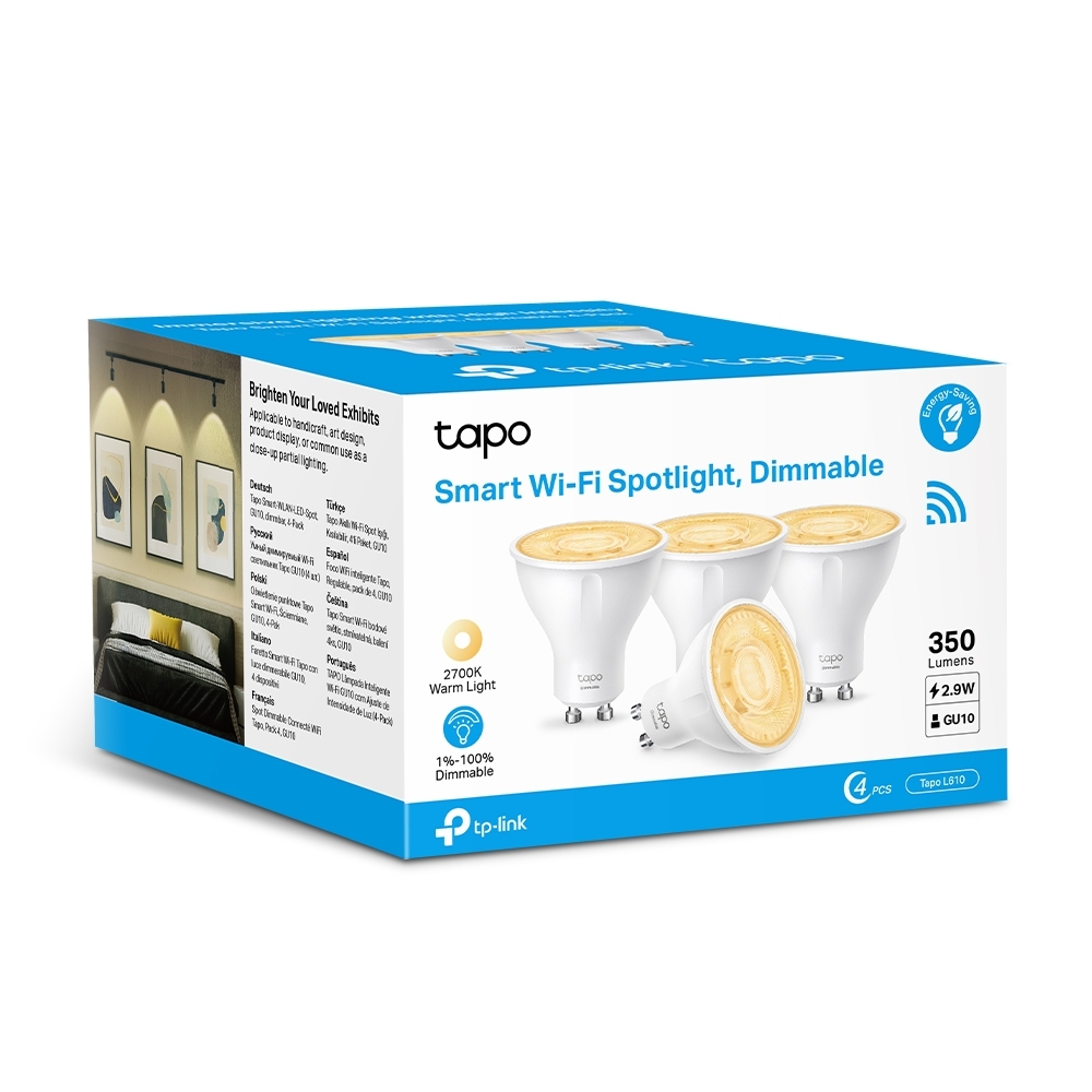 Set 4 Spoturi Smart TP-LINK TAPO L610 Wi-Fi GU10 - imagine 8