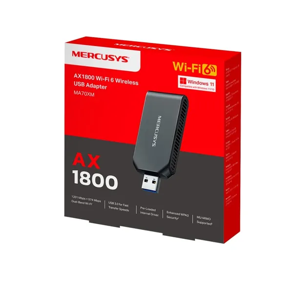 Adaptor Wi-Fi MERCUYS AX1800 USB 3.0 - imagine 12