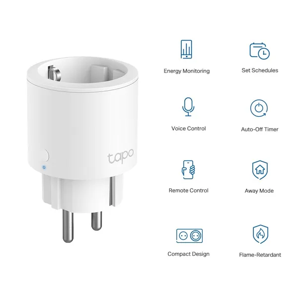 Priză inteligentă TP-LINK Tapo P115 Bluetooth WiFi Alb - imagine 2