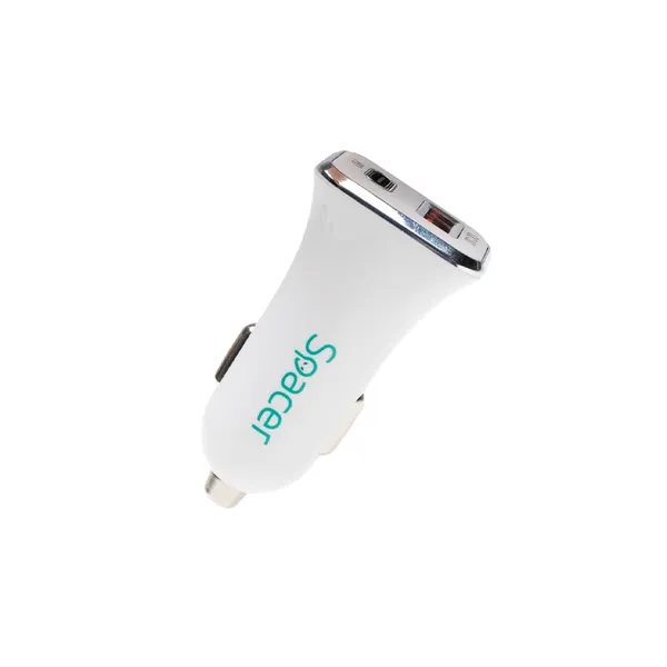 Încărcător auto SPACER 38W Quick Charge Power Delivery Alb SPCC-DUOQ-04